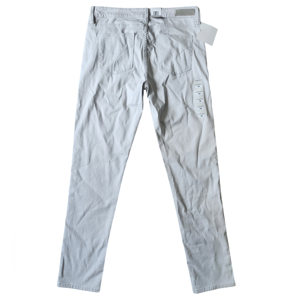 CALVIN KLEIN Women's light grey skinny jeans, size 10, cotton, mid rise, NWT - Picture 3 of 7